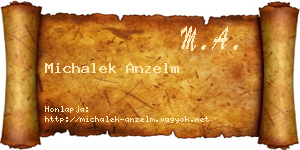 Michalek Anzelm névjegykártya